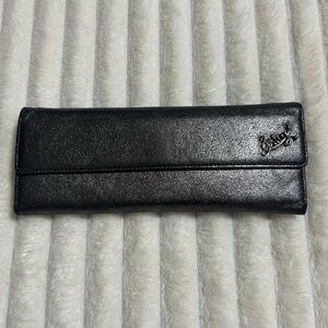 Juicy Couture Silver/Gray Shiny Metallic Clutch Wallet NWOT